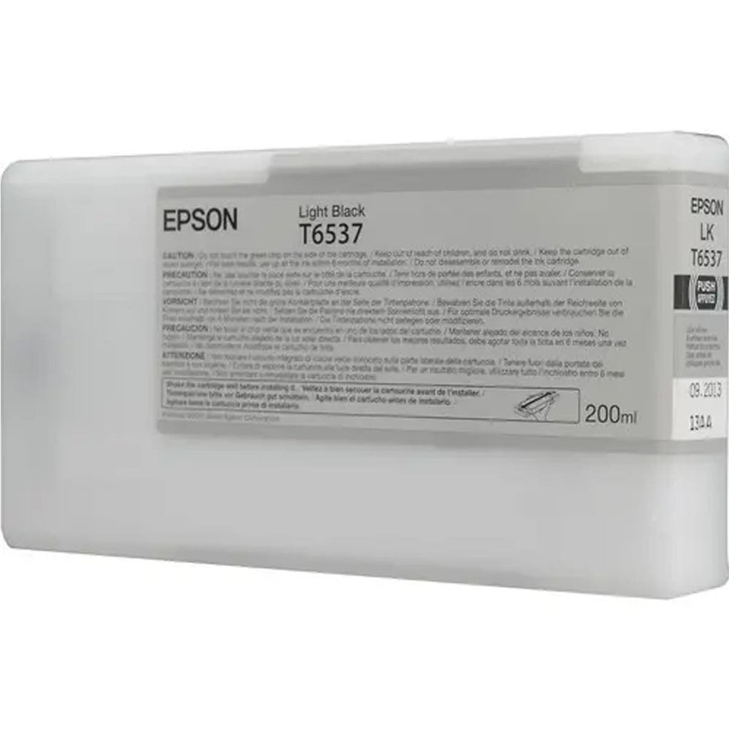 Epson T6537 UltraChrome HDR Light Black Ink Cartridge (200ml)