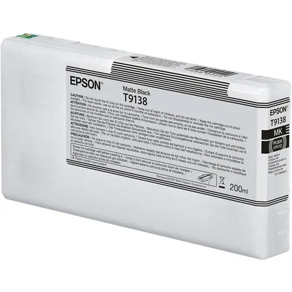 Epson T9138 Ultrachrome HD Ink Cartridge (200ml) Matte Black