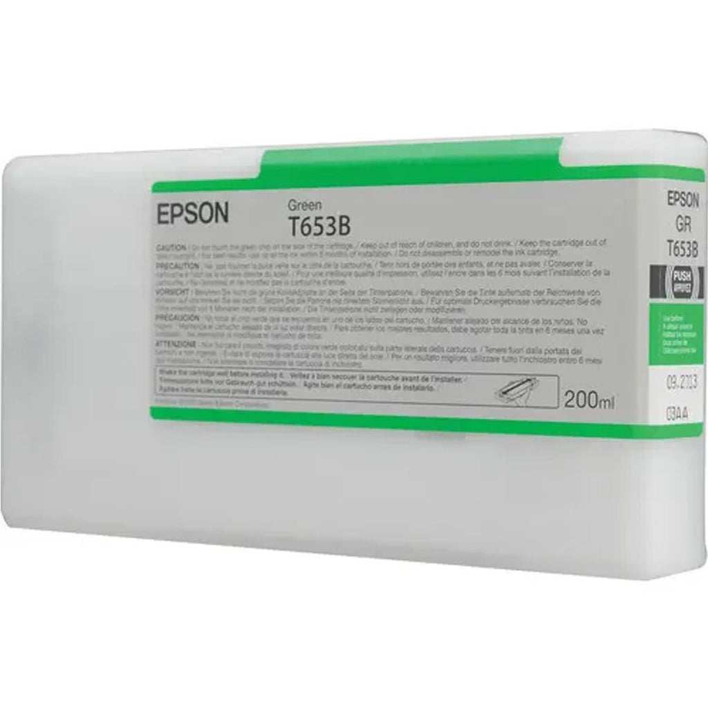 Epson T653B UltraChrome HDR Green Ink Cartridge (200ml)
