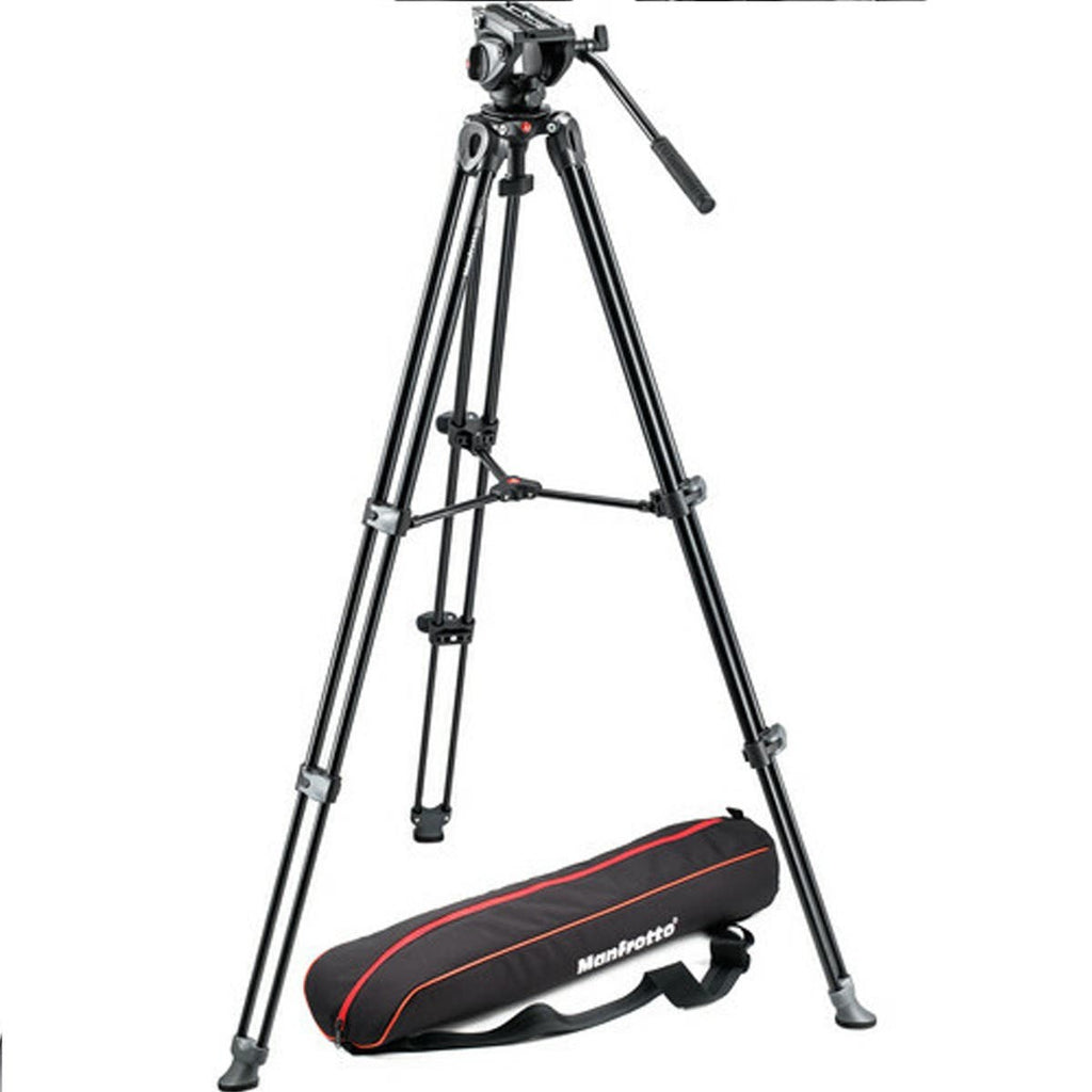 Manfrotto MVH500A Fluid Drag Video Head with MVT502AM Tripod & Carry Bag