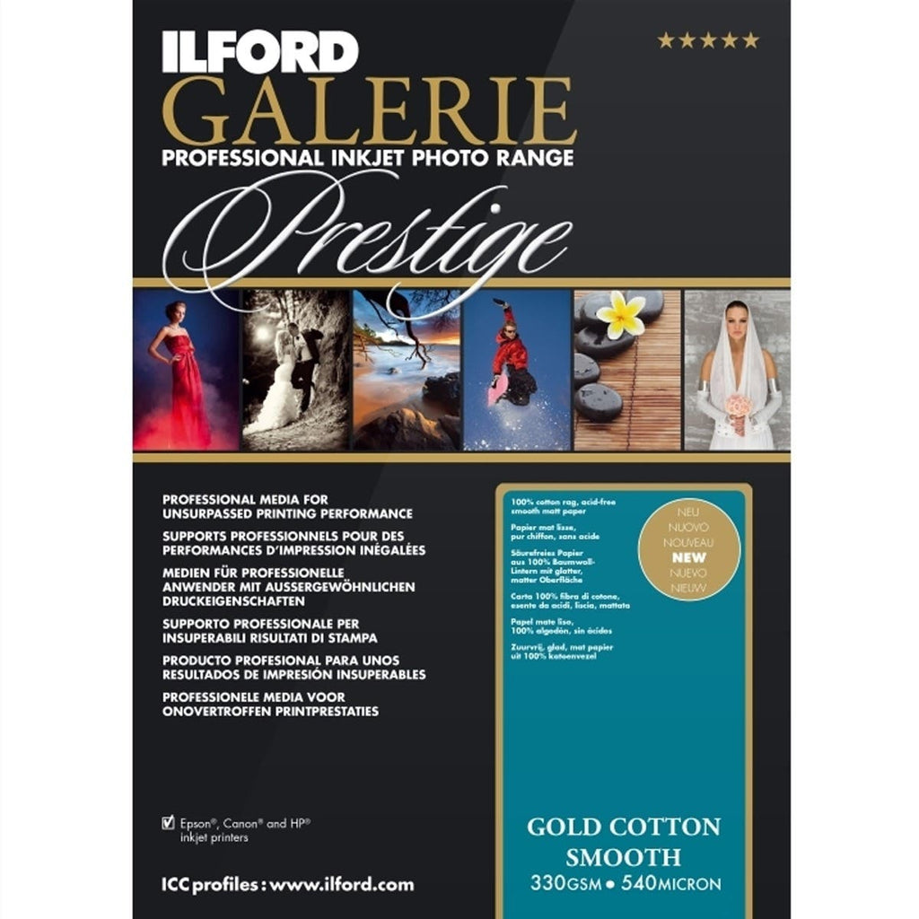 Ilford Galerie Prestige Gold Cotton Smooth Paper A3+ (25 Sheets)