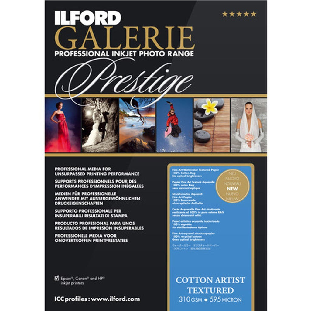 Ilford Galerie Prestige Cotton Artist Textured Paper A3+ (25 Sheets)