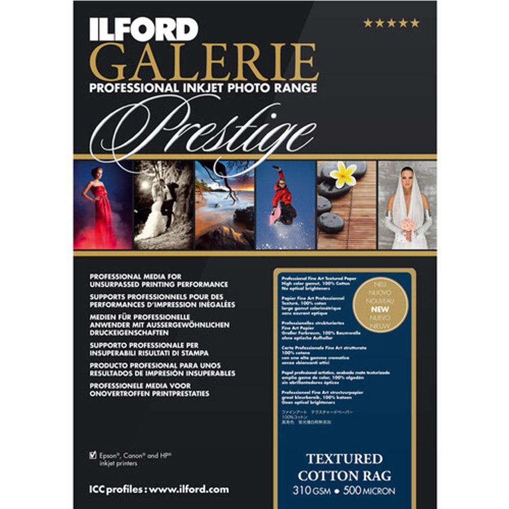 Ilford Galerie Prestige Textured Cotton Rag Paper 4 x 6 inch (50 Sheets)