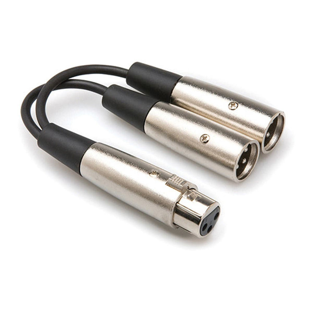 Hosa Technology XLR Female to 2 XLR Male Y-Cable (6inch)