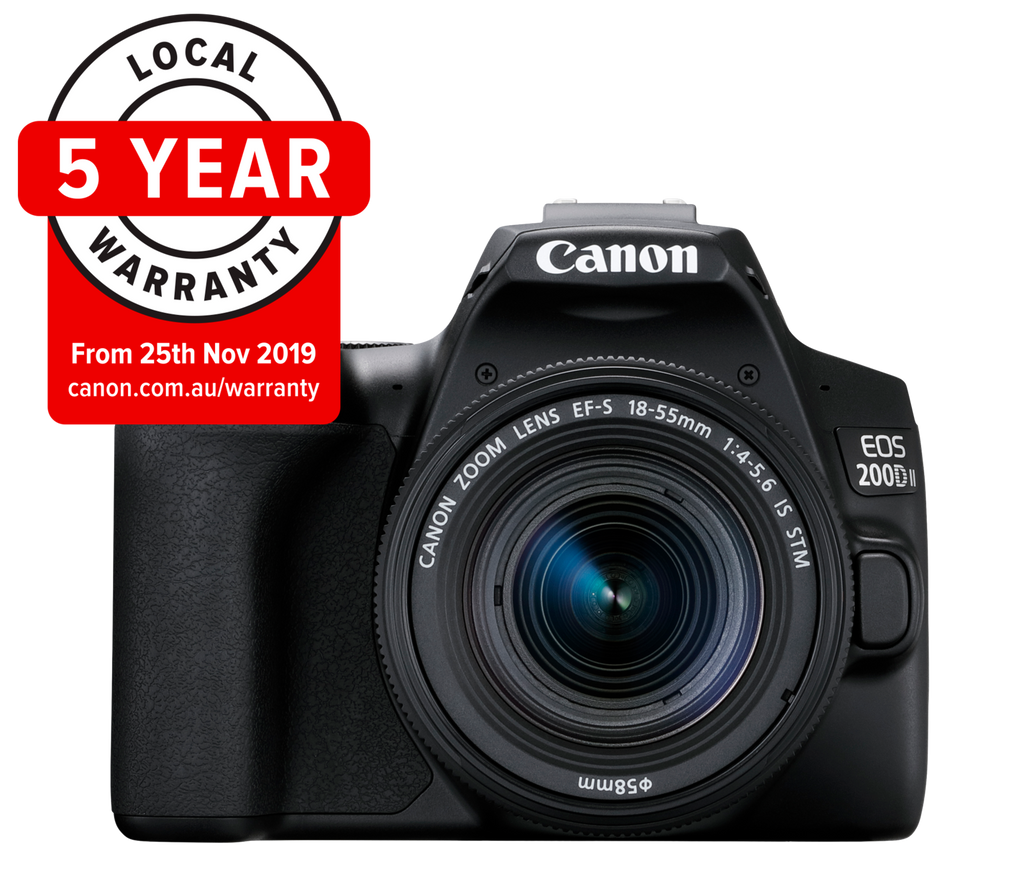 Canon EOS 200D Mark II DSLR with EF-S 18-55mm f/4-5.6 IS STM Lens