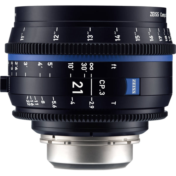ZEISS CP.3 21mm T2.9 Compact Prime Lens (Canon EF Mount, Feet)