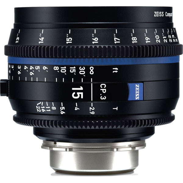 ZEISS CP.3 15mm T2.9 Compact Prime Lens (Canon EF Mount, Feet)