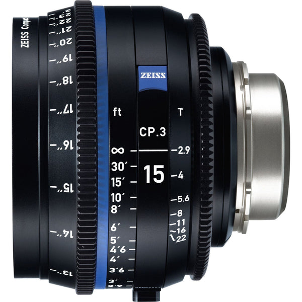 ZEISS CP.3 15mm T2.9 Compact Prime Lens (Canon EF Mount, Feet)