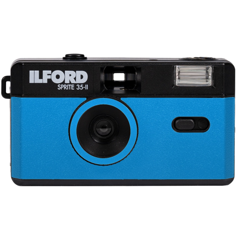 Ilford Sprite 35-II Reusable Camera (Black & Blue) with Bonus Ilford XP2 24EXP Roll