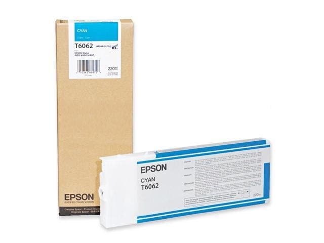 Epson T6062 UltraChrome K3 Cyan Ink Cartridge (220 mL)
