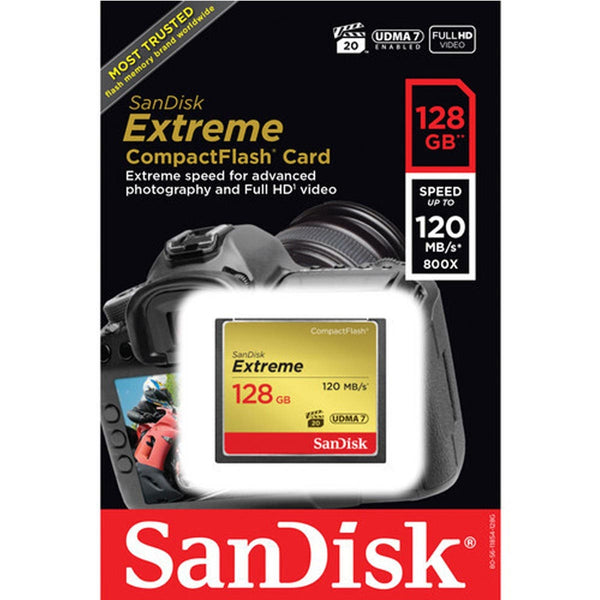 SanDisk 128GB Extreme CompactFlash Memory Card (120MB/s)