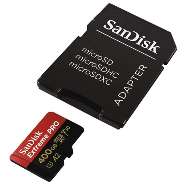 SanDisk Extreme PRO micro SDXC UHS-I U3 A2 V30 Memory Card with Adapter (400GB)