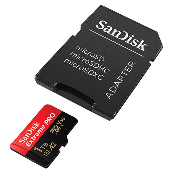 SanDisk Extreme PRO microSDXC, SQXCZ 1TB, V30, U3, C10, A2, UHS-I with SD Adaptor, Lifetime Limited