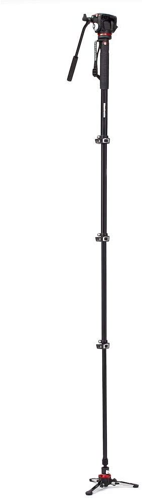Manfrotto MVMXPROA42W 4 Section Video Monopod with 2 Way Head & FluidTech Base