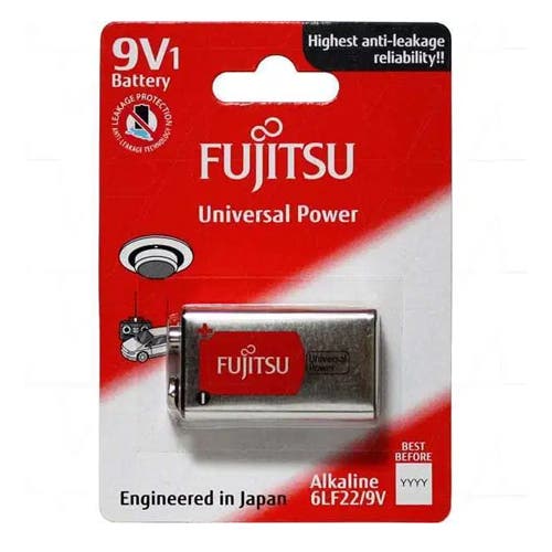 Fujitsu Universal Power Alkaline 9V Size Battery