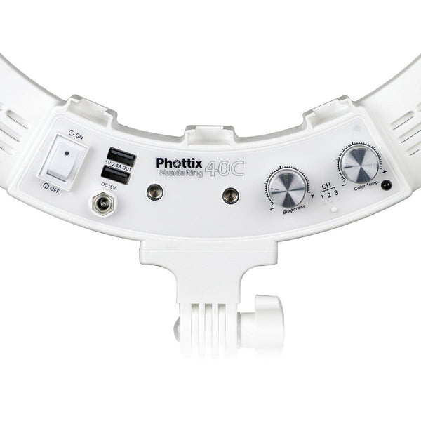Phottix Nuada 40C LED Ring Light Go Kit