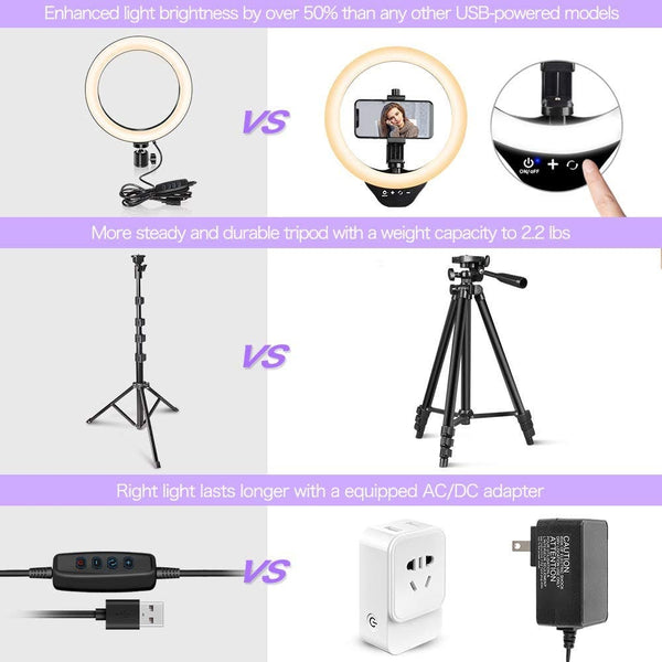 EE 10inch Ring Light with Stand and Mobile Phone Ring Light 