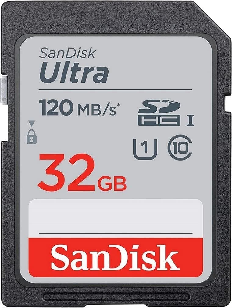 SanDisk Ultra SDHC, SDUN4 32GB C10, UHS-I, 120MB/s R Memory SD Card