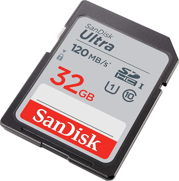 SanDisk Ultra SDHC, SDUN4 32GB C10, UHS-I, 120MB/s R Memory SD Card