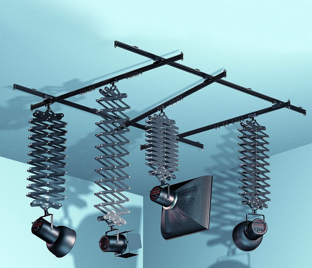 Manfrotto Pro Studio Rail System 43 Kit for Large Studios - Includes: 2 Rails 13' Each, 2 Rails 9'10inch Each, Brackets, Carriages, Spigots, End Stops, 3 Pantographs - Supports 3 Lights