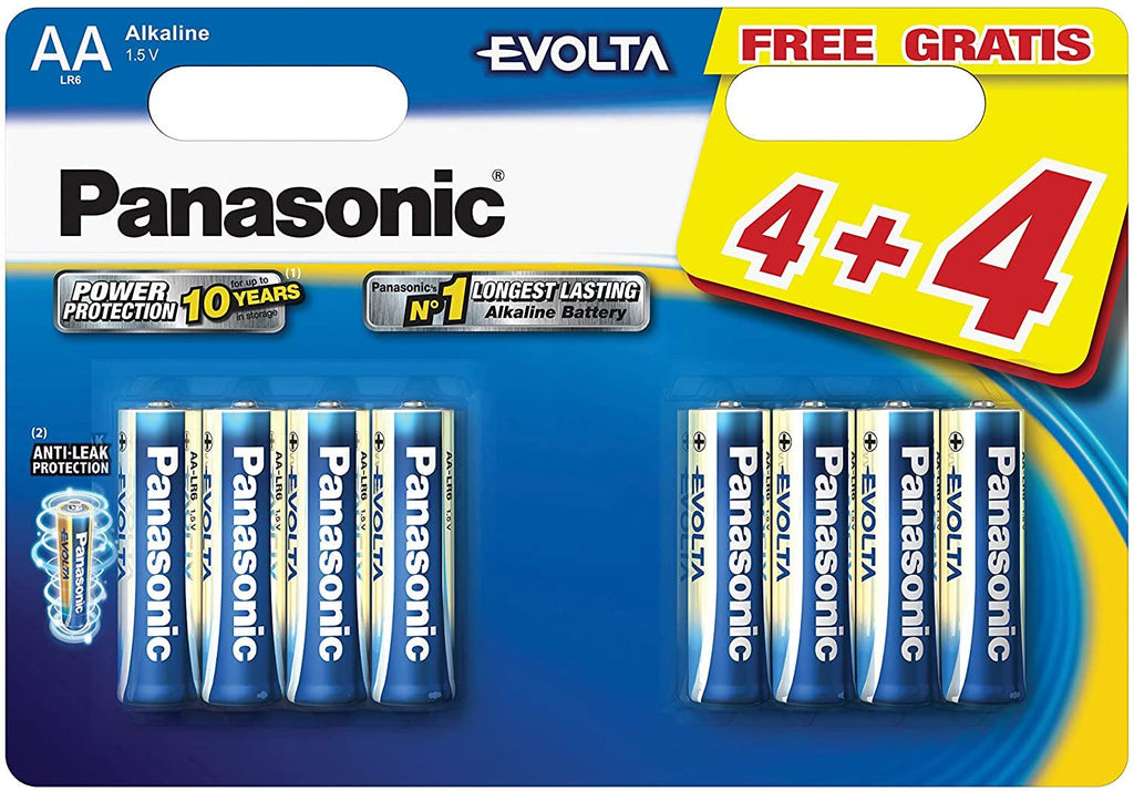 Panasonic EVOLTA AAA 8 Pack Alkaline Battery 