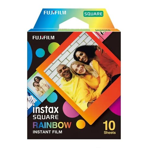 FUJIFILM instax SQUARE Rainbow Film (10 Pack)