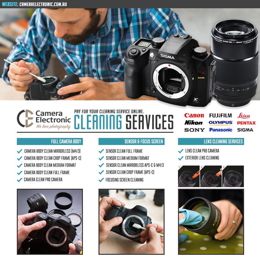 CE Camera Body Cleaning for Mirrorless Micro Four Thirds Cameras