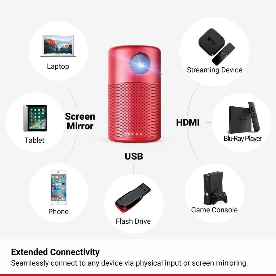 NEBULA Capsule レッド Nebula Capsule 3 | モバイルプロジェクターの製品情報 | Anker
