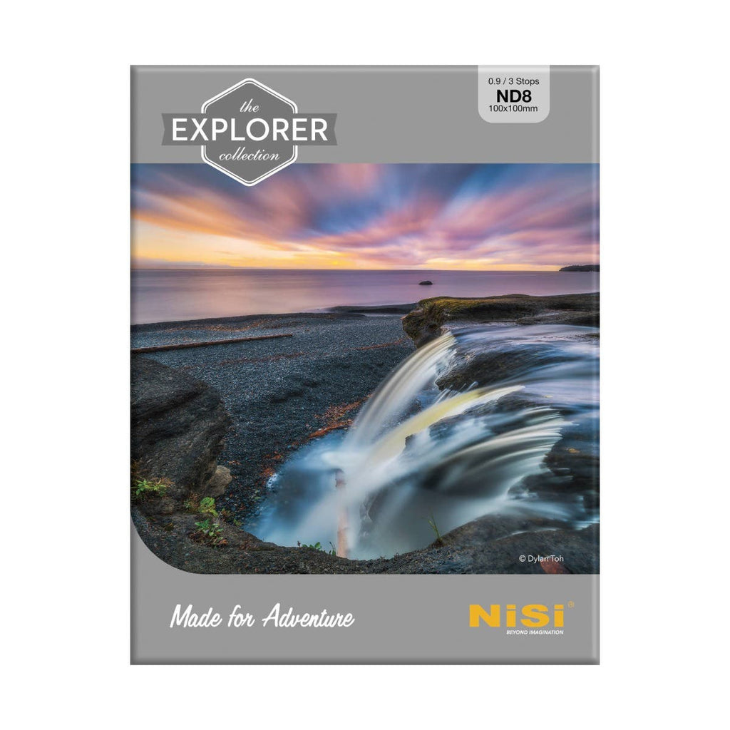 NiSi Explorer Collection 100x100mm Nano IR Neutral Density filter ND8 (0.9) 3 Stop