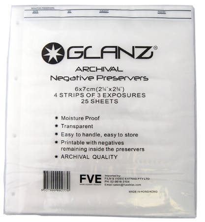Glanz 35mm Glassine Negative Sleeves (25 Pack)
