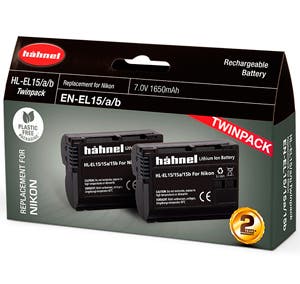 Hahnel EN-EL15 1650mAh 7.0V Battery for Nikon - Twin Pack Z