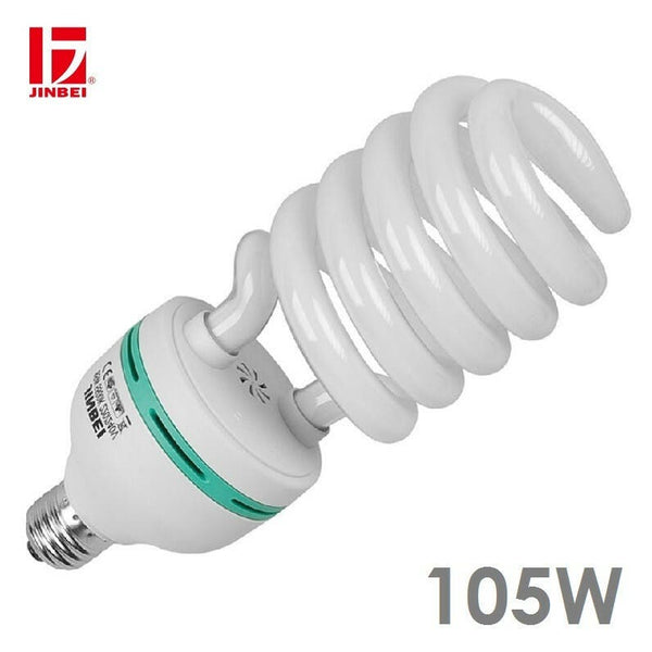 Jinbei E27 105W 5500K Continous Light Lamp Spiral Professional Photography Bulb