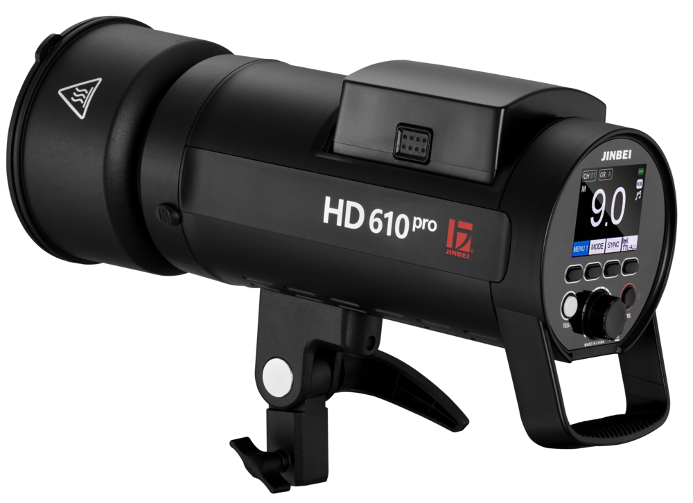 Jinbei HD610PRO TTL Battery Flash 600ws with HSS and Fast flash duration.