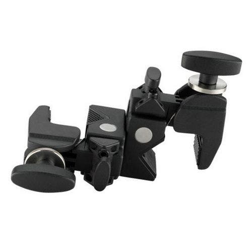 Kupo KCP-720B Superb Double Clamp with Adjustable Handle (Black)