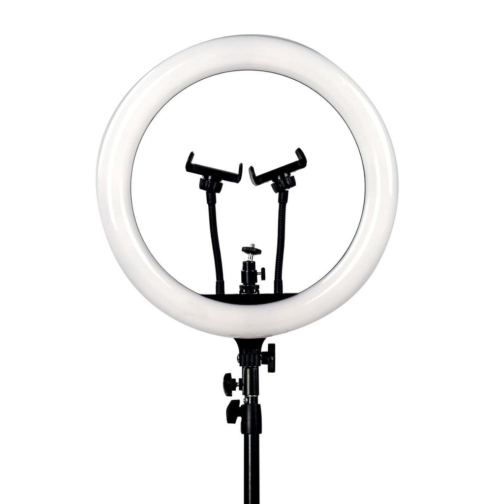 LIGHTRING14 - 14 Inch Ring Light With 210cm Microphone Stand, Tripod Stand & Case