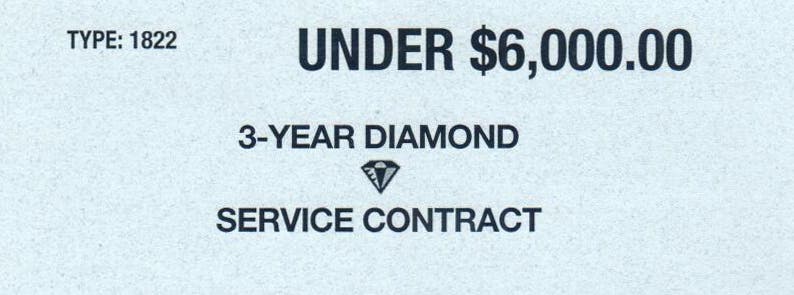 Mack 3-Year Extended Diamond Warranty - Under $6000