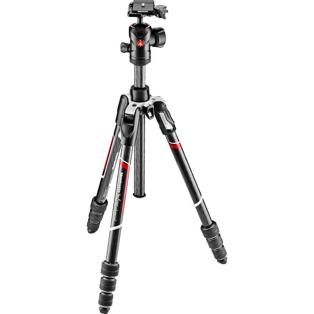 Manfrotto Befree Advanced Carbon Fibre Travel Tripod with 494 Ball Head Twist Locks (Black) (MKBFRTC4-BH)