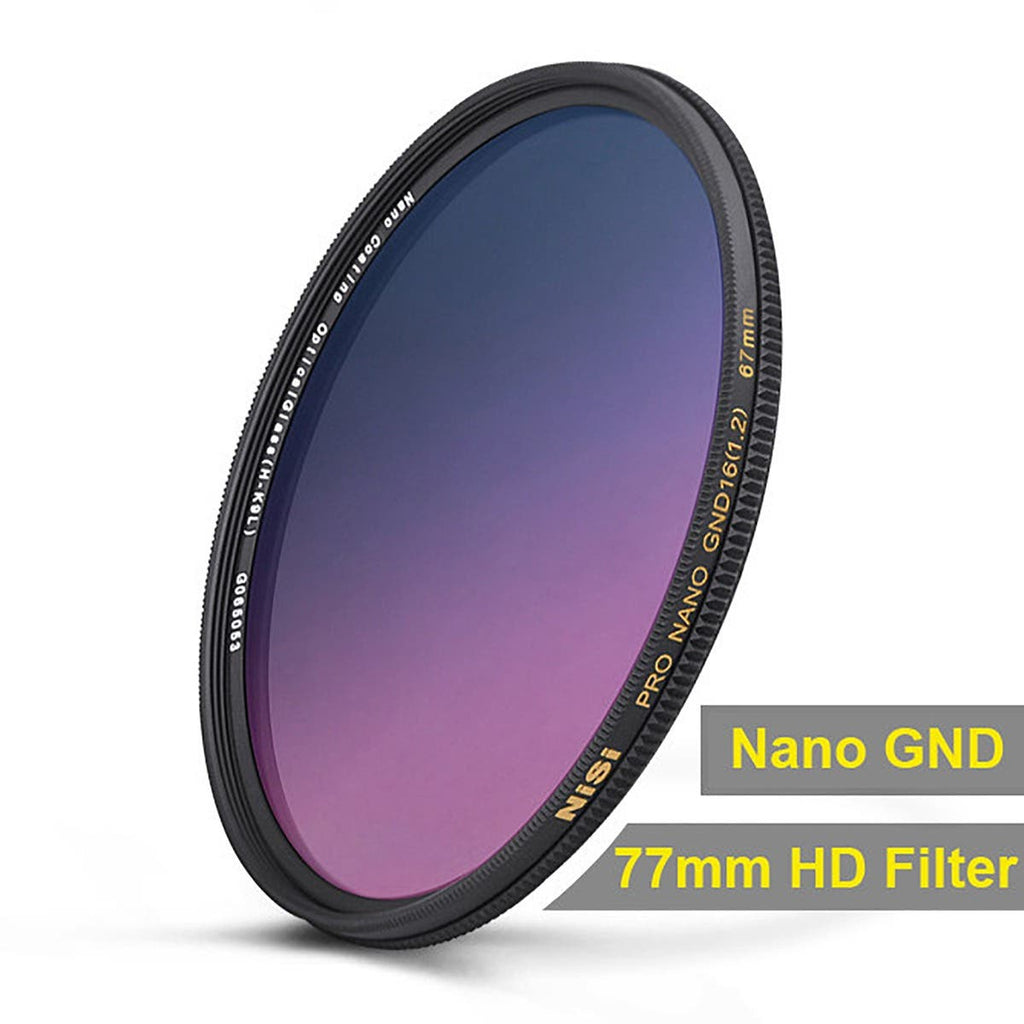 NiSi 77mm Nano Coating Graduated Neutral Density Filter GND16 1.2