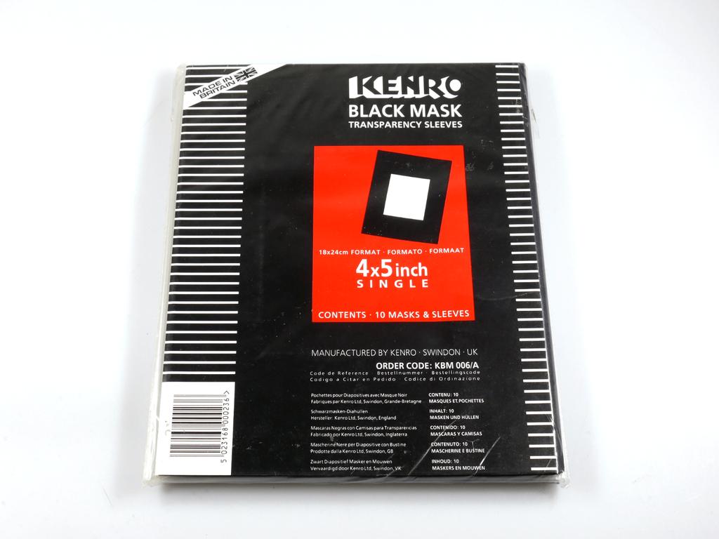 Kenro 5x4 Black Masks 10x8 Format 10 Pack