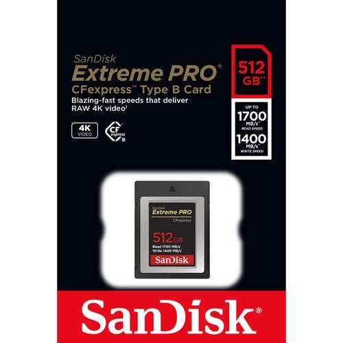 SanDisk 512GB Extreme PRO CFexpress Card Type B