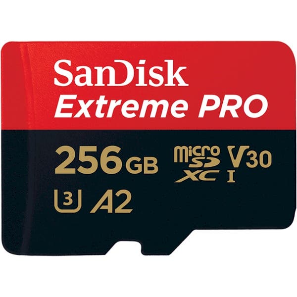 SanDisk Extreme Pro Micro SDXC 256GB V30, U3, C10, A2, UHS-I 200MB/s R, 170MB/s