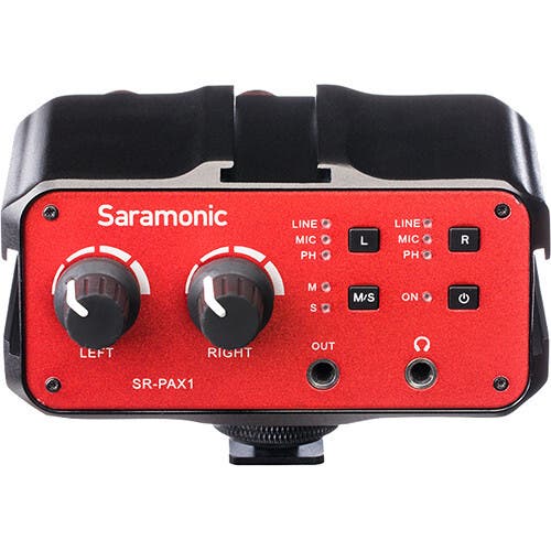 Saramonic SR-PAX1 Two-Channel Audio Mixer, Preamp & Microphone Adapter
