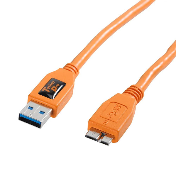 Tether Tools TetherPro USB 3 Male To Micro-B 5 Pin - 1.8m Hi-Vis (Orange)