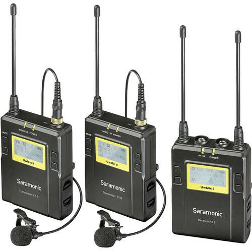 Saramonic UWMIC9 TX9 + TX9 + RX9 Dual UHF Wireless Lavalier Microphone System