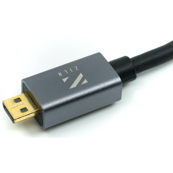 ZILR 4Kp60 Hyper Thin High Speed HDMI Secure Cable with Micro Connector (45cm /17.7inch)